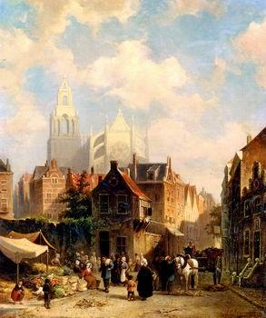 unknow artist European city landscape, street landsacpe, construction, frontstore, building and architecture.067 China oil painting art